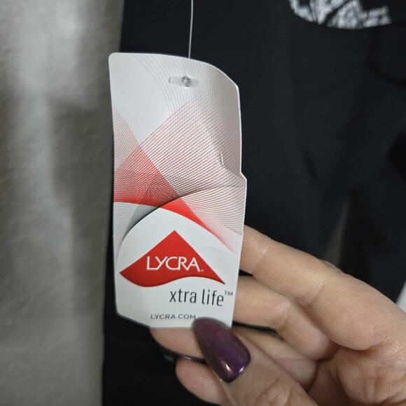 Land's End Women's Chlorine Resistant High Waisted Modest Swim Legging Sz L NWT - Picture 4 of 5